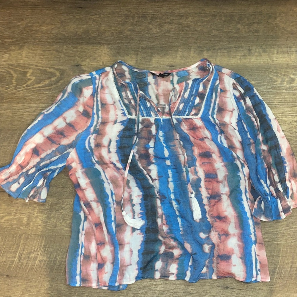 Women's Multicolor Sheer Top